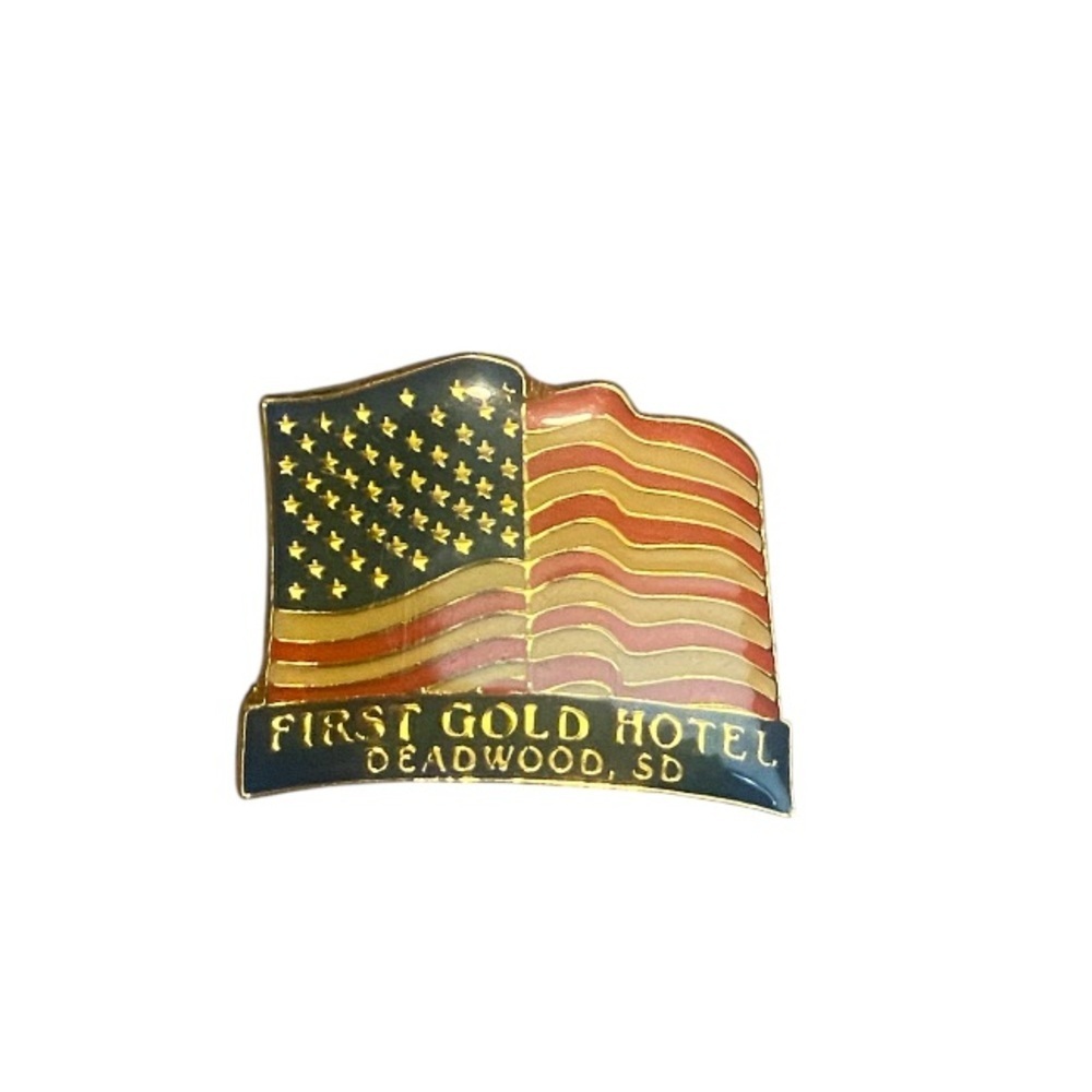 American flag vintage brooch